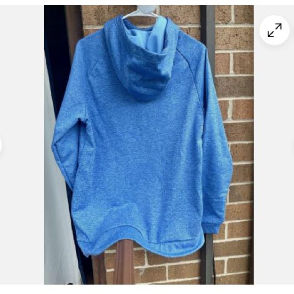 Nike Hoodie Mens Med Blue Fleece Therma Fit Hooded Pullover Sweatshirt Swoosh - Picture 2 of 5